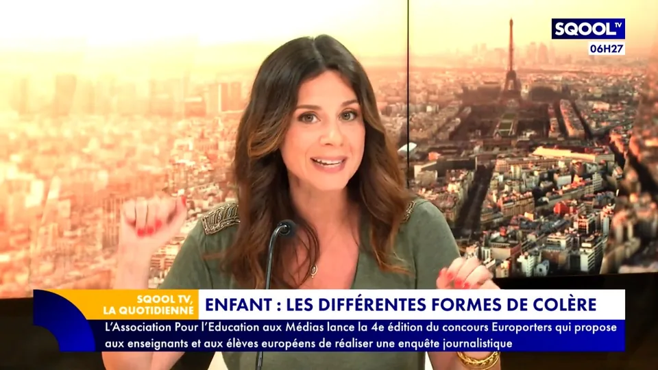 Candice Anzel dans l’émission La Quotidienne (SqoolTV)