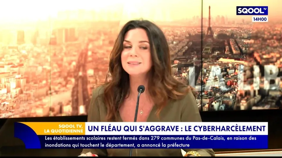 Candice Anzel dans l’émission La Quotidienne (SqoolTV)