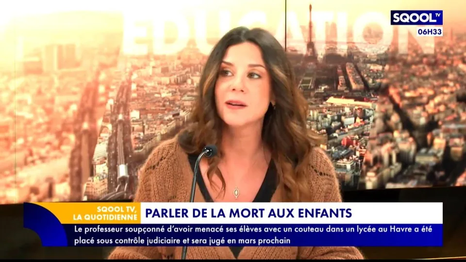 Candice Anzel dans l’émission La Quotidienne (SqoolTV)