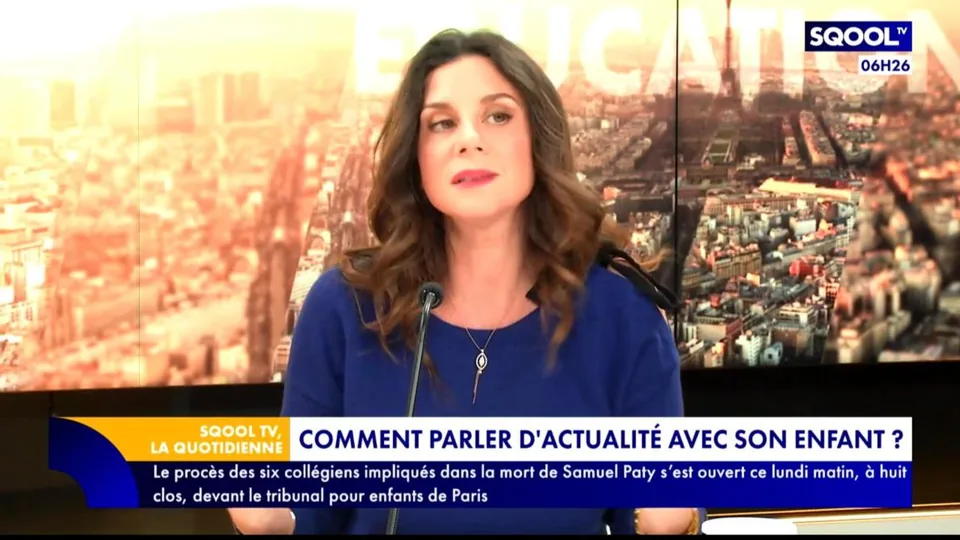 Candice Anzel dans l’émission La Quotidienne (SqoolTV)