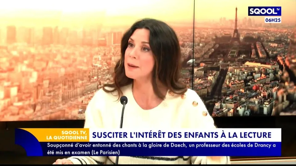 Candice Anzel dans l’émission La Quotidienne (SqoolTV)