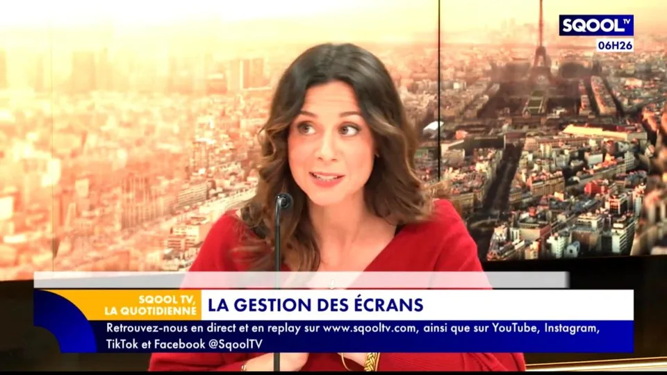 Candice Anzel dans l’émission La Quotidienne (SqoolTV)