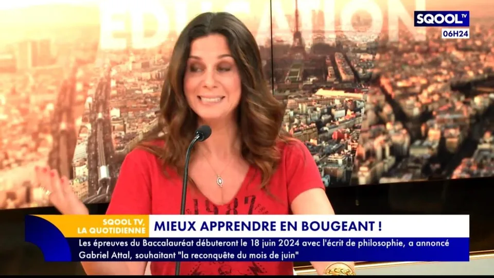Candice Anzel dans l’émission La Quotidienne (SqoolTV)